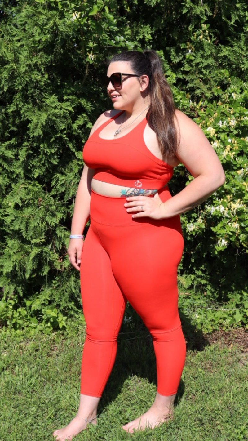 Sweets Seamless Leggings - Red Hots – PeachPlus Active